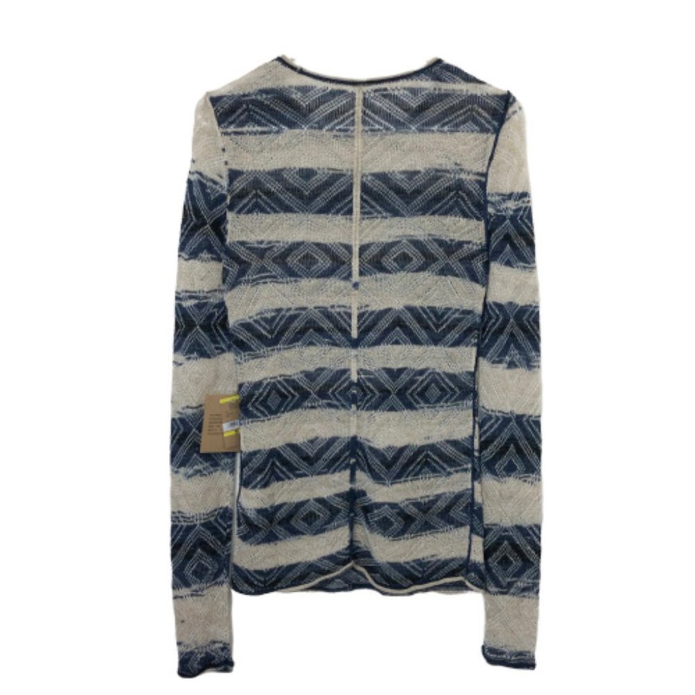 ⚡️NWT RACHEL RACHEL ROY Blue Cream Sweater D16 - Picture 2 of 6